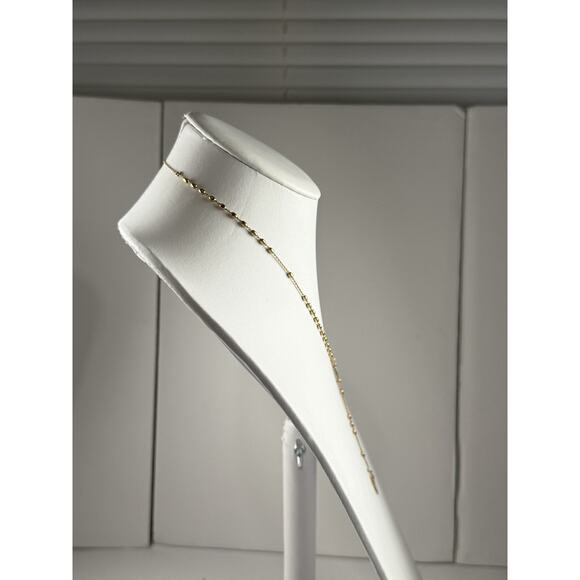 Dyadema Italy Vermeil Sterling Silver Dainty Rosary Cross Necklace 18" - Picture 12 of 12